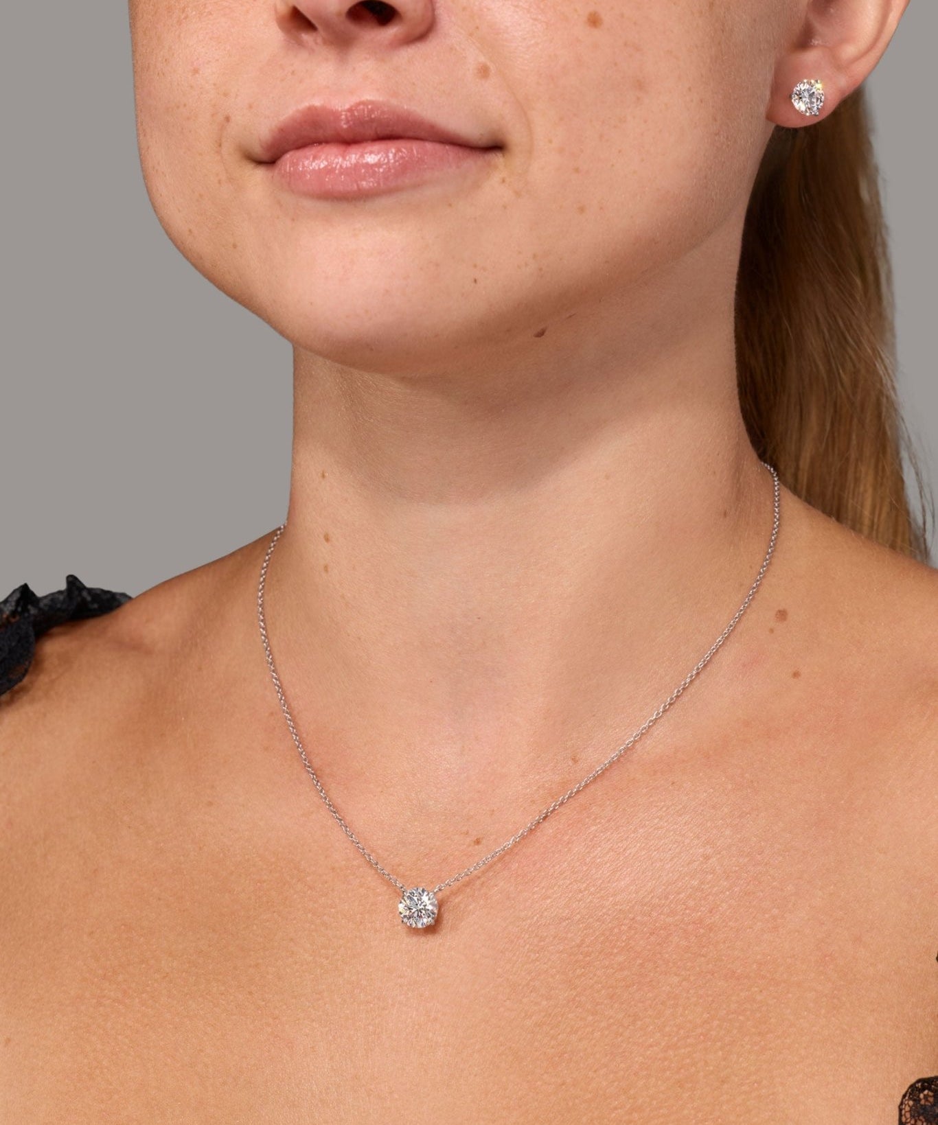 1.70ct D - VS1 Core Round Solitaire Necklace - PBD Necklaces
