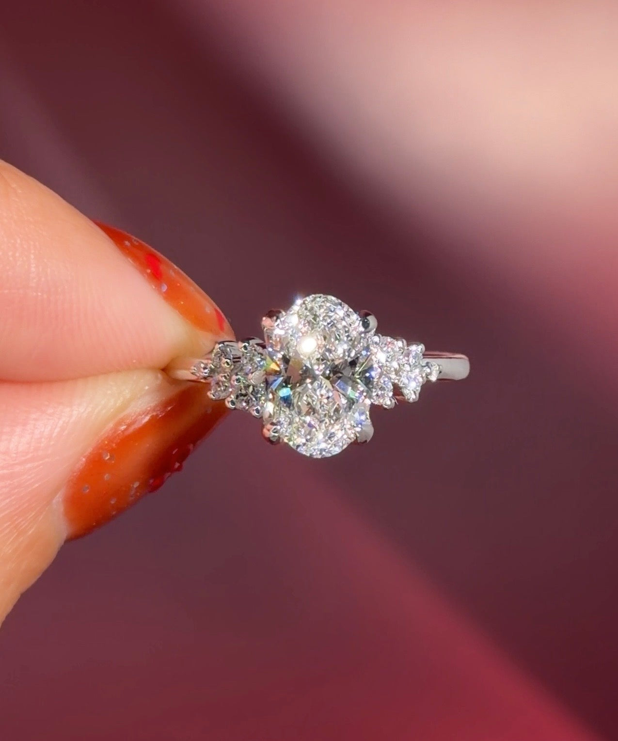 1.70ct D - VS1 Oval Lab Diamond Nova - PBD Engagement Rings