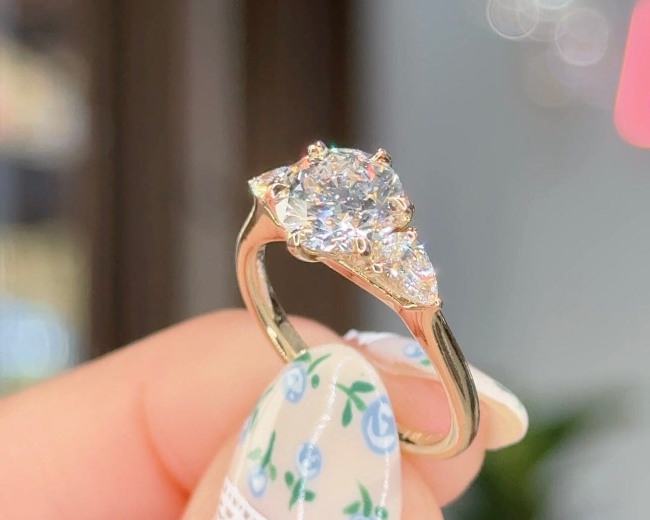 1.70ct D-VS1 Round Lab Diamond Gracie Engagement Rings Princess Bride Diamonds 