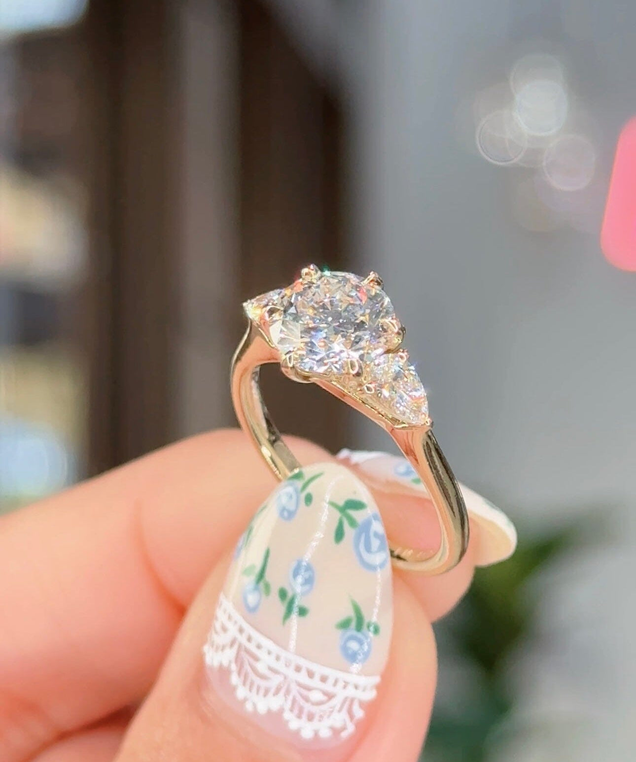 1.70ct D-VS1 Round Lab Diamond Gracie Engagement Rings Princess Bride Diamonds 