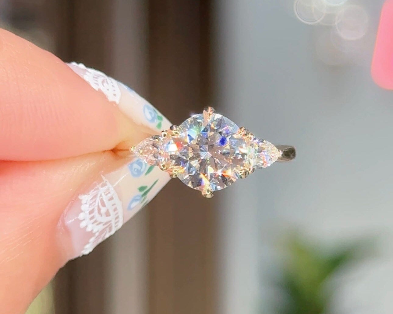 1.70ct D-VS1 Round Lab Diamond Gracie Engagement Rings Princess Bride Diamonds 