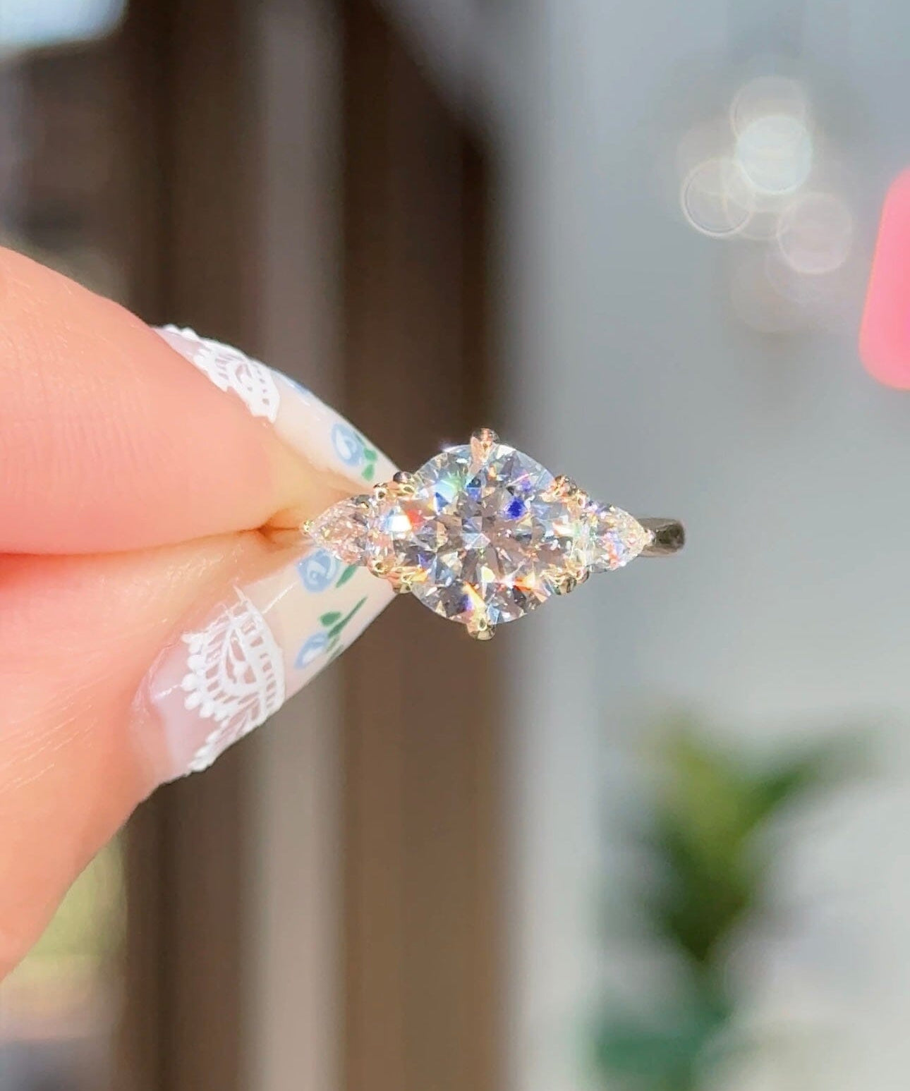 1.70ct D-VS1 Round Lab Diamond Gracie Engagement Rings Princess Bride Diamonds 