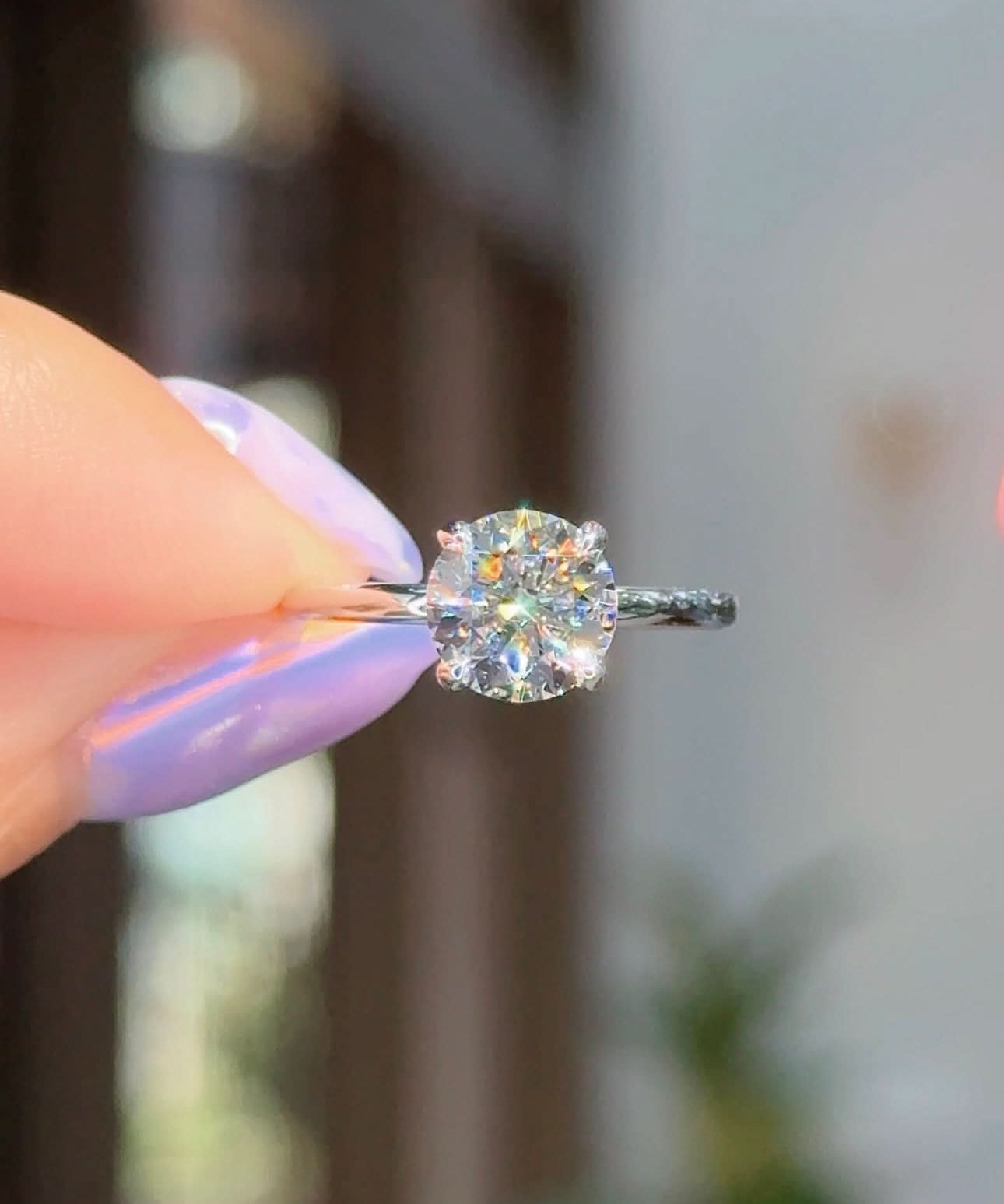 1.70ct D - VS1 Round Lab Diamond Stephanie - PBD Engagement Rings