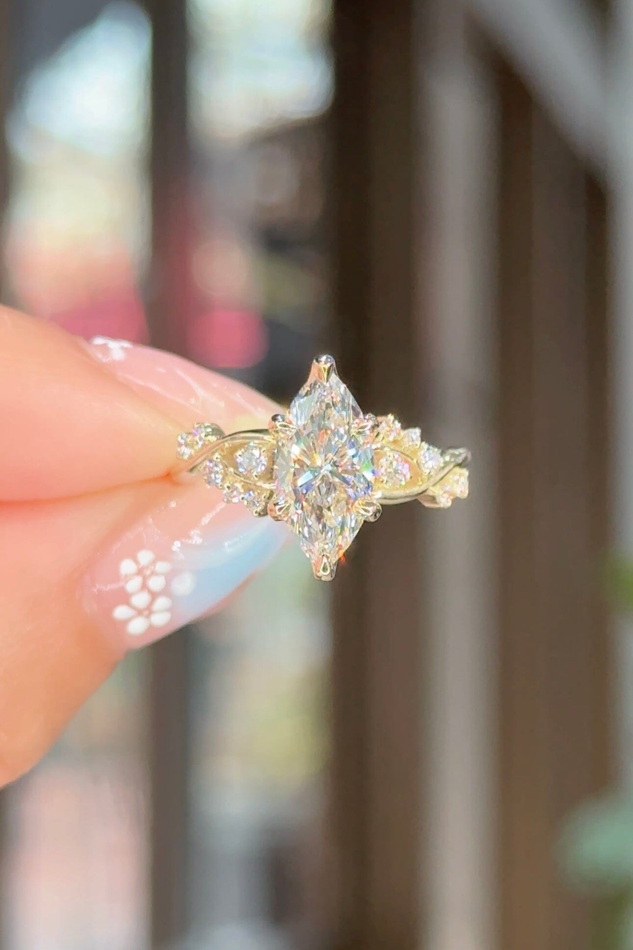 1.71ct D-VS1 Marquise Lab Diamond Ariel Engagement Rings Princess Bride Diamonds 