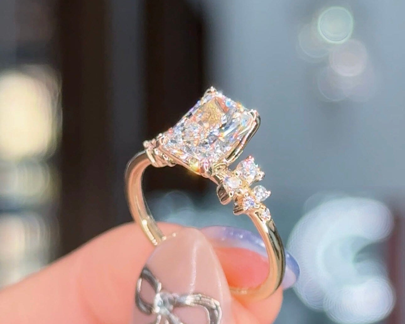 1.71ct D-VS1 Radiant Lab Diamond Nova Engagement Rings Princess Bride Diamonds 