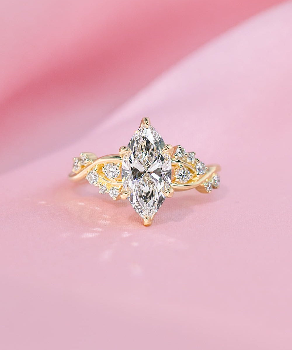 1.71ct D - VVS1 Marquise Lab Diamond Ariel - PBD Engagement Rings