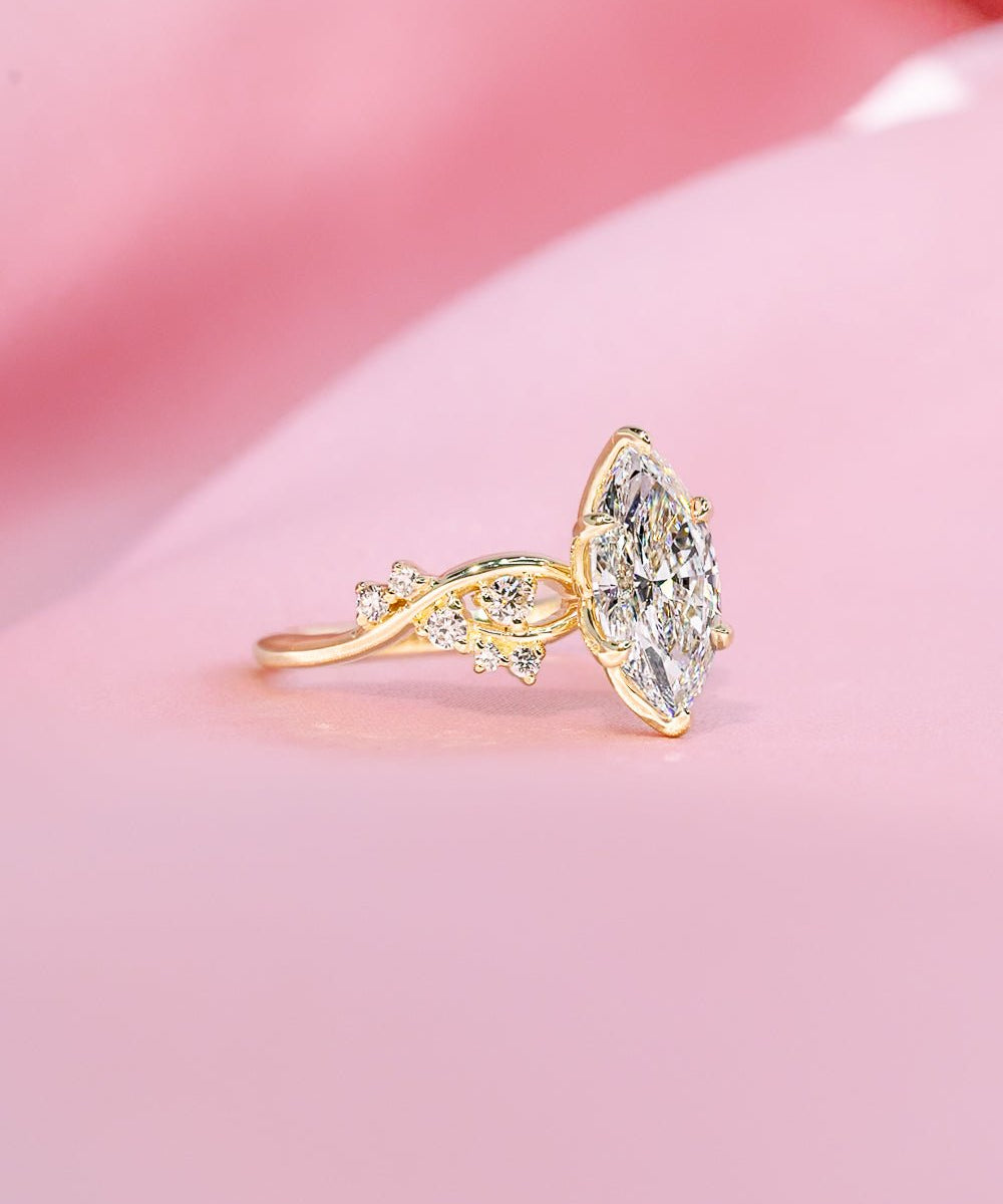 1.71ct D - VVS1 Marquise Lab Diamond Ariel - PBD Engagement Rings