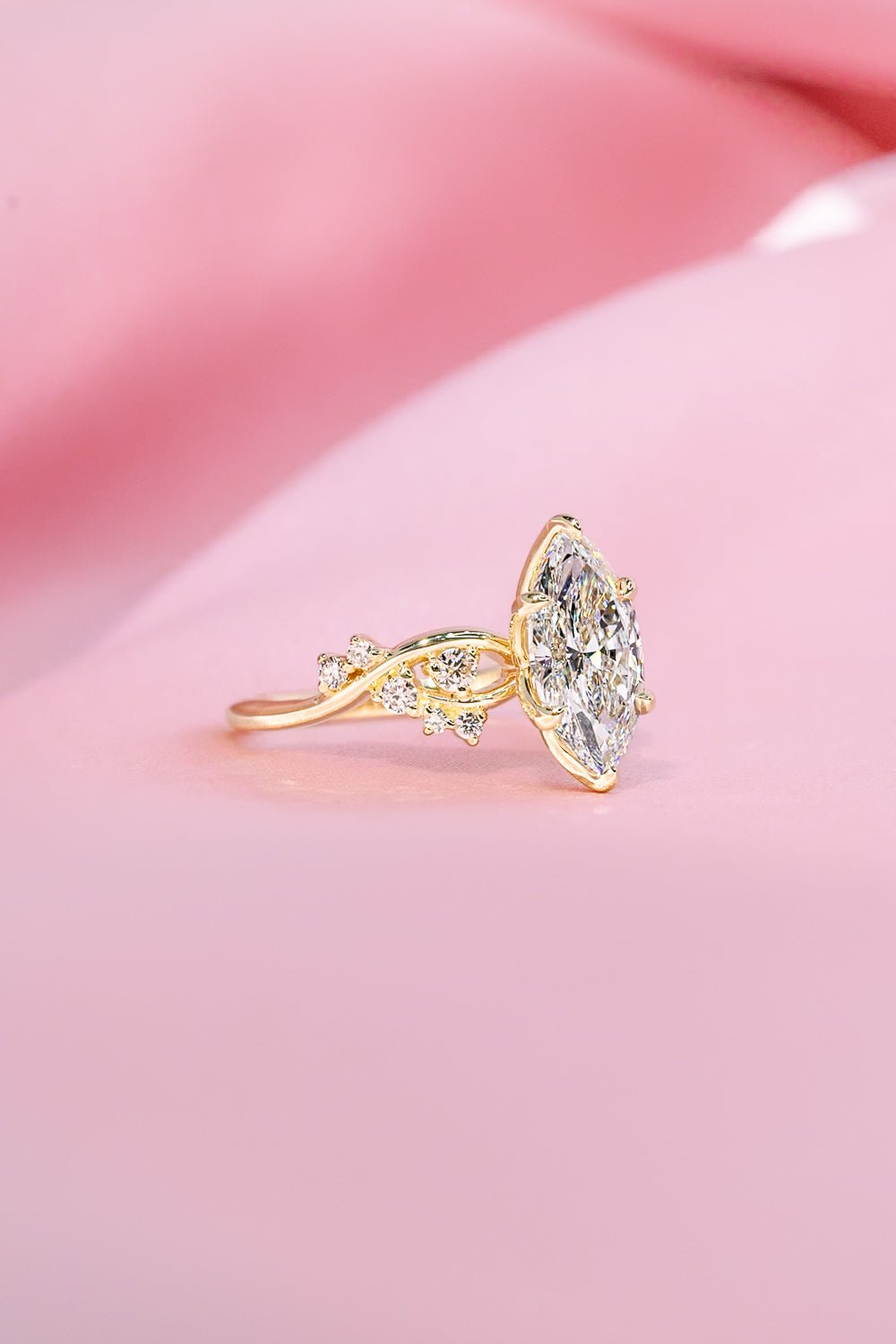 1.71ct D - VVS1 Marquise Lab Diamond Ariel - PBD Engagement Rings