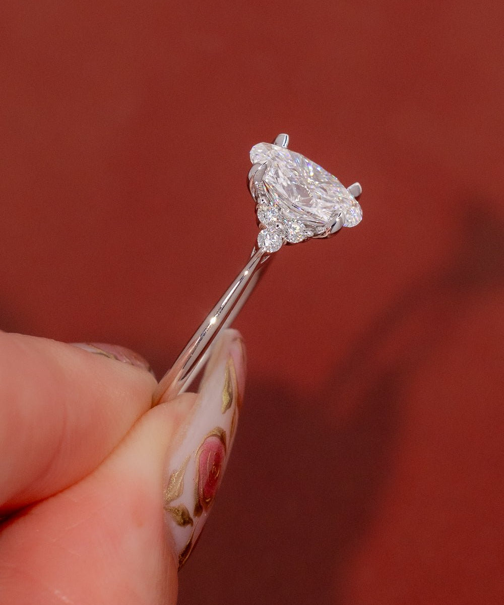 1.71ct D - VVS1 Oval Lab Diamond Lindsey - PBD Engagement Rings