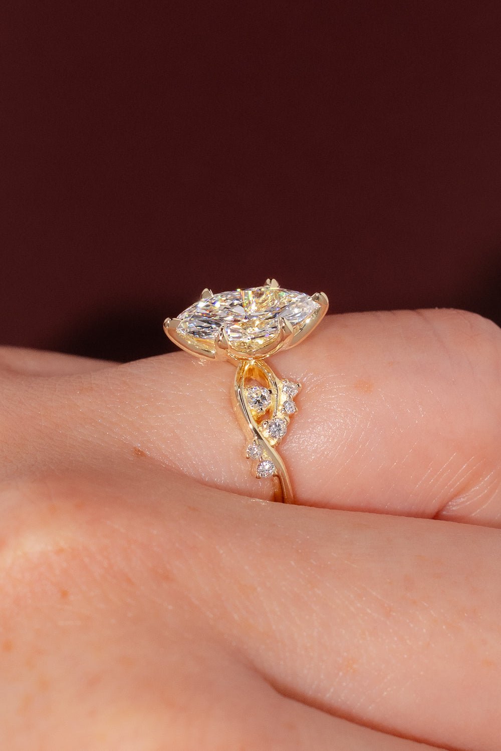 1.71ct D - VVS2 Marquise Lab Diamond Ariel - PBD Engagement Rings
