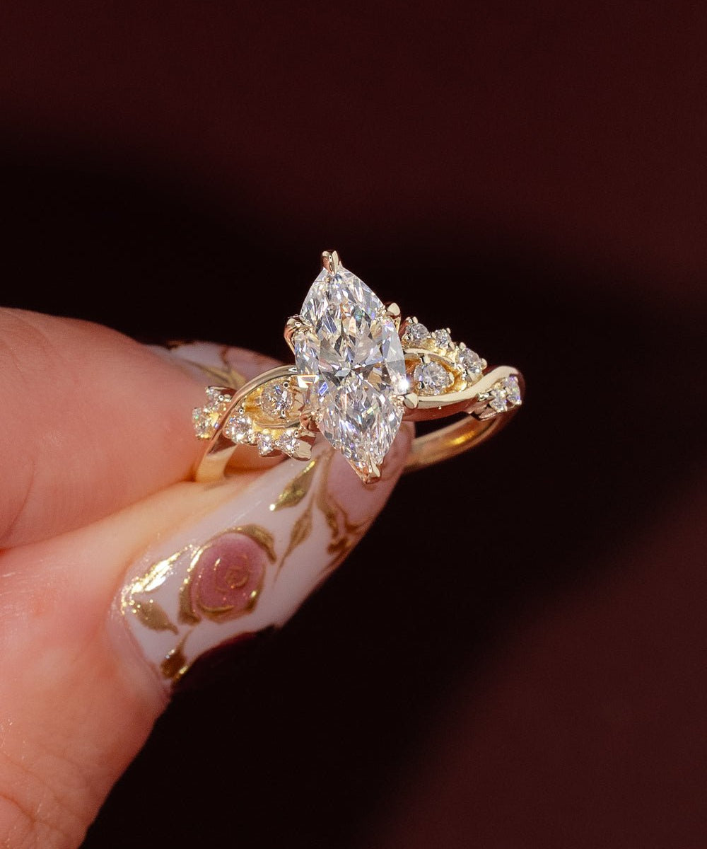 1.71ct D - VVS2 Marquise Lab Diamond Ariel - PBD Engagement Rings