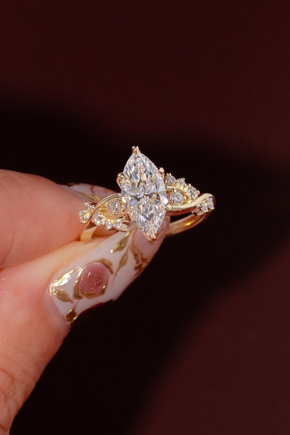 1.71ct D - VVS2 Marquise Lab Diamond Ariel - PBD Engagement Rings