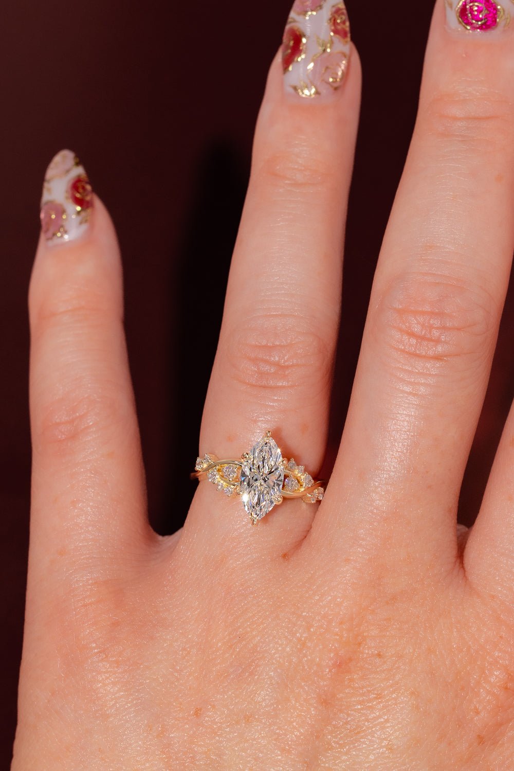 1.71ct D - VVS2 Marquise Lab Diamond Ariel - PBD Engagement Rings