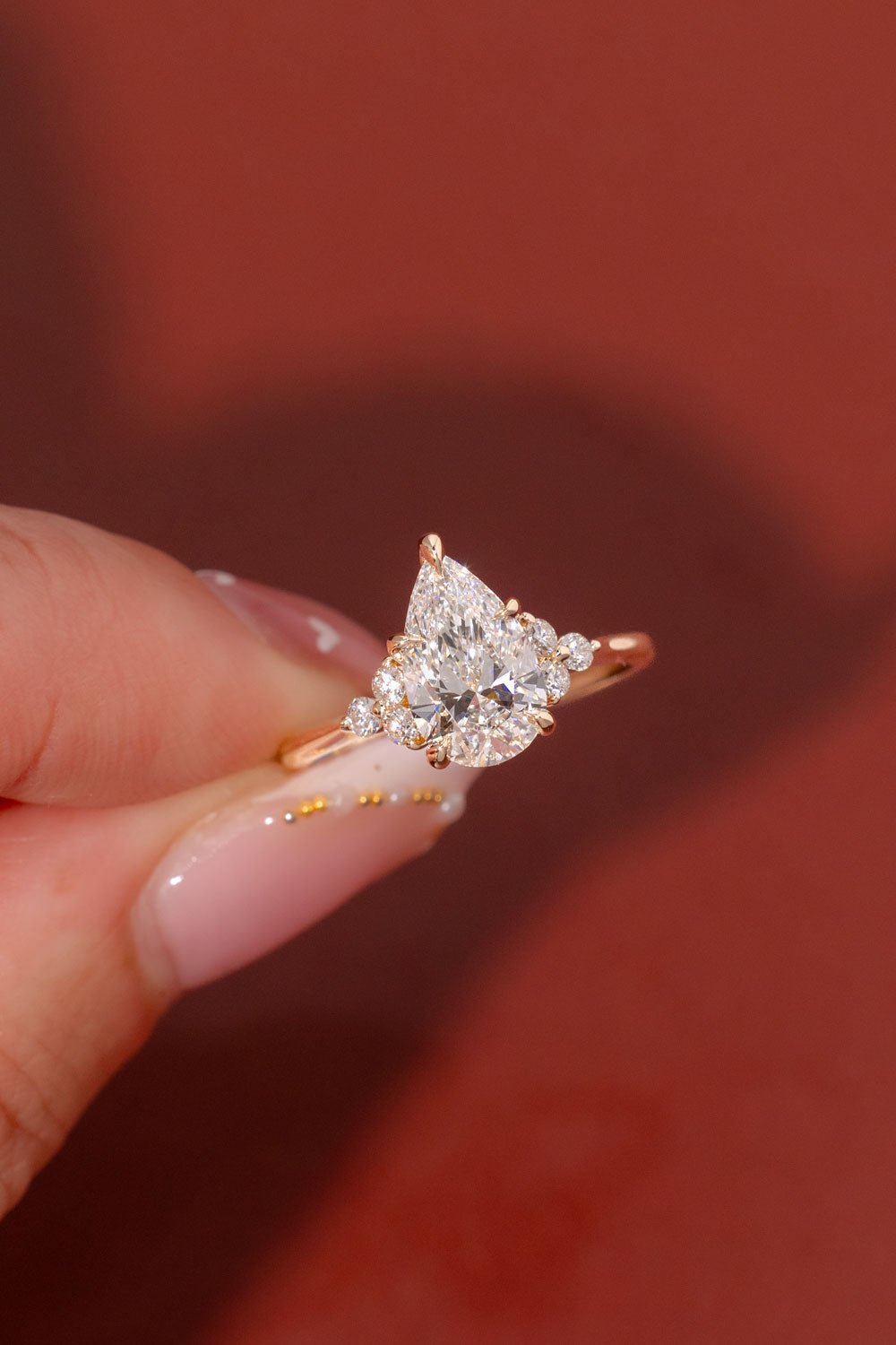 1.71ct E - VS1 Pear Lab Diamond Lindsey - PBD Engagement Rings