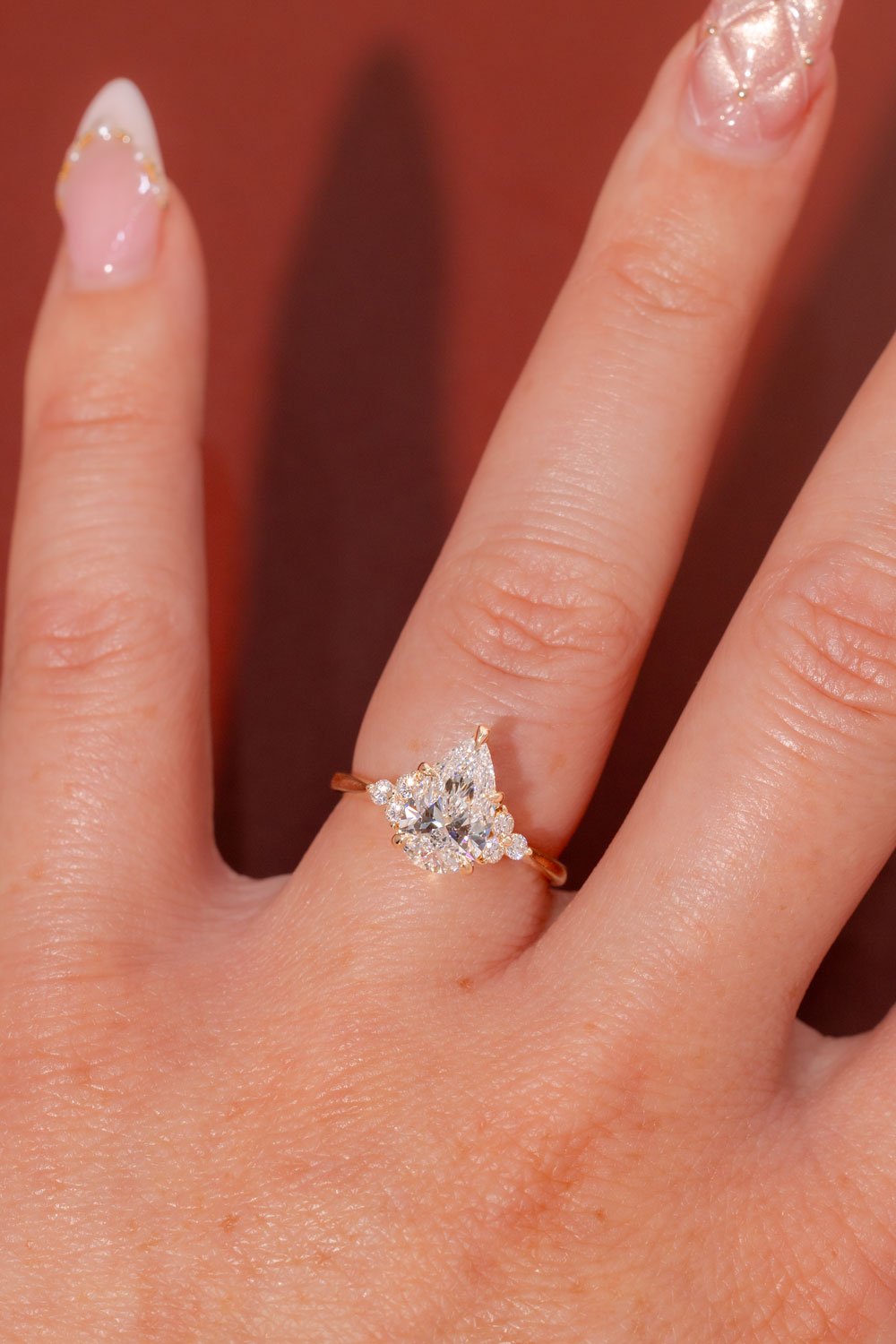 1.71ct E - VS1 Pear Lab Diamond Lindsey - PBD Engagement Rings