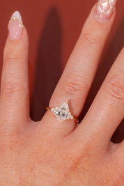 1.71ct E - VS1 Pear Lab Diamond Lindsey - PBD Engagement Rings