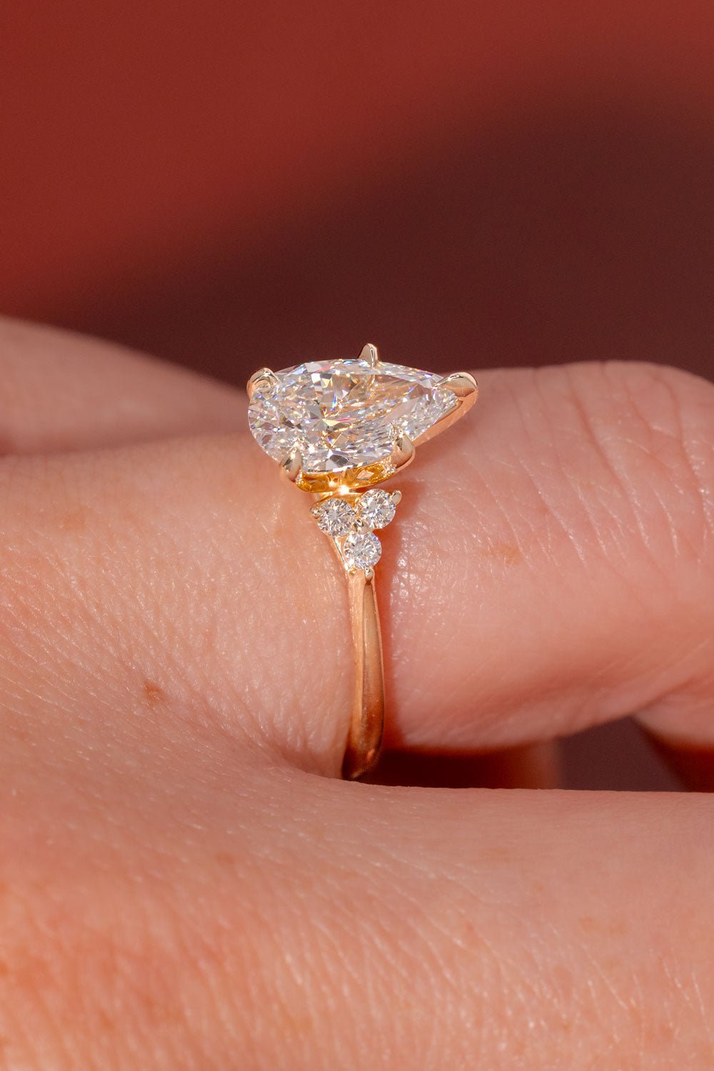 1.71ct E - VS1 Pear Lab Diamond Lindsey - PBD Engagement Rings