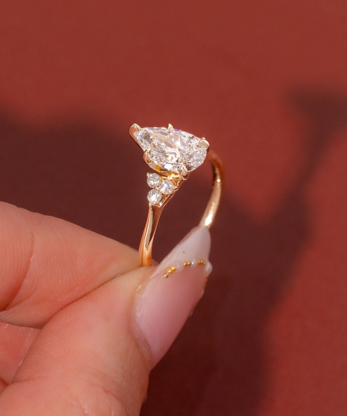 1.71ct E - VS1 Pear Lab Diamond Lindsey - PBD Engagement Rings