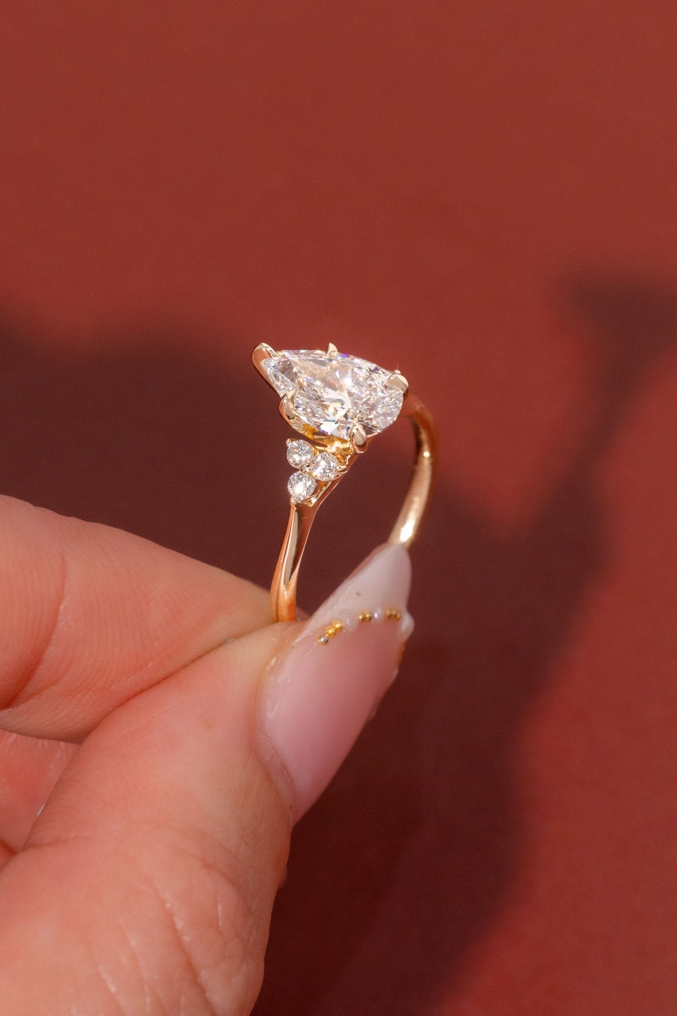 1.71ct E - VS1 Pear Lab Diamond Lindsey - PBD Engagement Rings