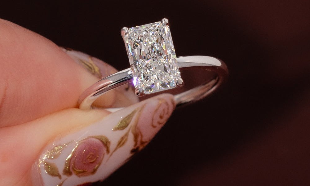 1.71ct E - VS1 Radiant Lab Diamond Leah - PBD Engagement Rings