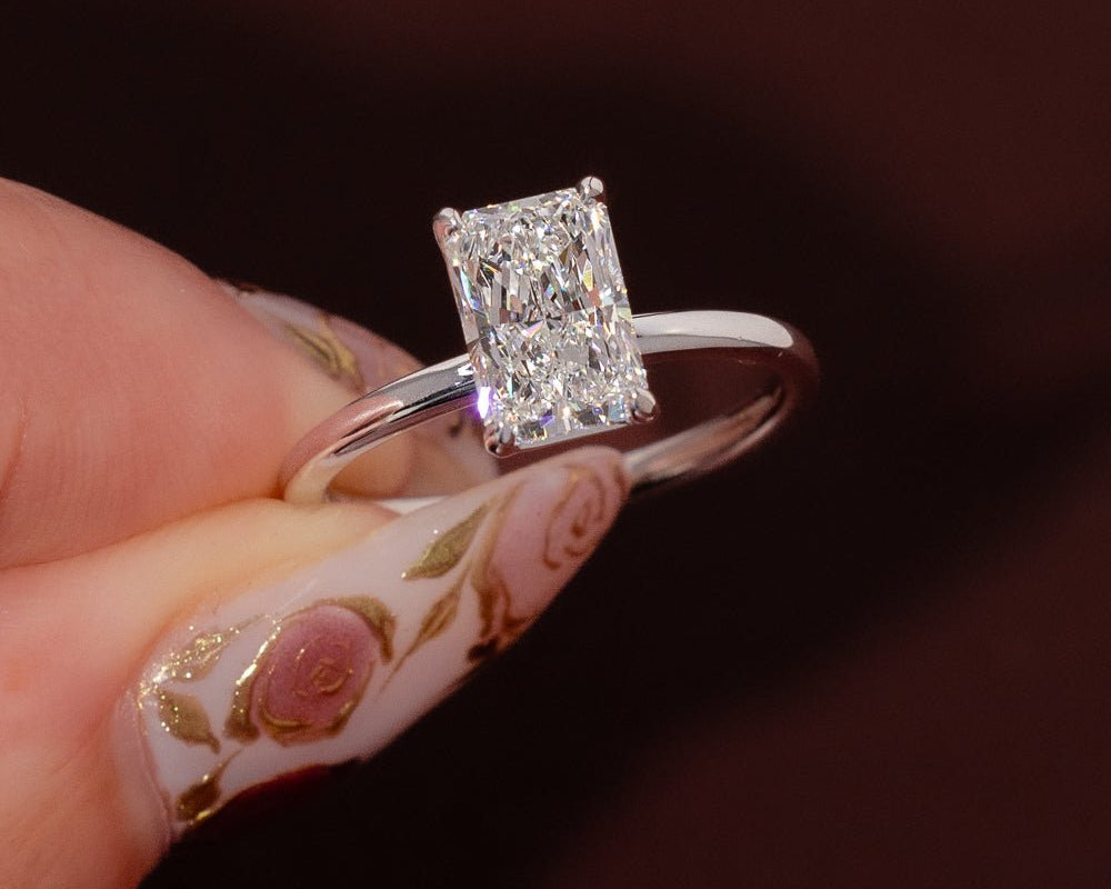 1.71ct E - VS1 Radiant Lab Diamond Leah - PBD Engagement Rings