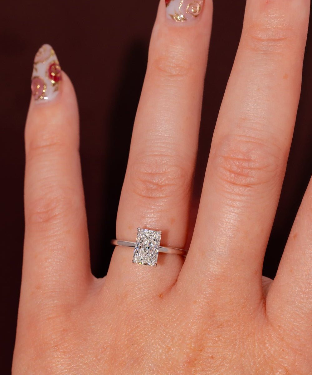 1.71ct E - VS1 Radiant Lab Diamond Leah - PBD Engagement Rings