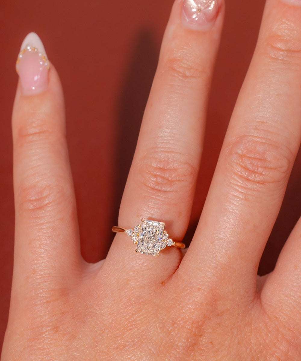 1.71ct E - VVS2 Radiant Lab Diamond Lindsey - PBD Engagement Rings