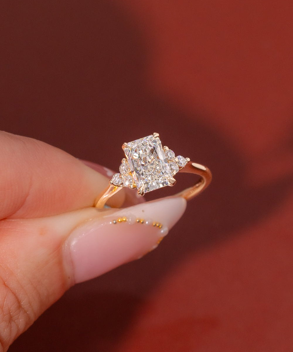 1.71ct E - VVS2 Radiant Lab Diamond Lindsey - PBD Engagement Rings