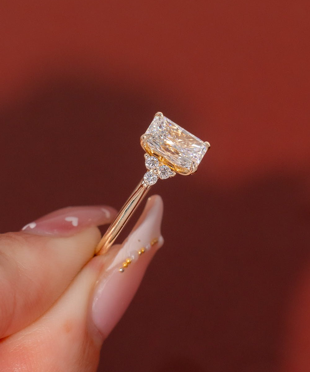 1.71ct E - VVS2 Radiant Lab Diamond Lindsey - PBD Engagement Rings