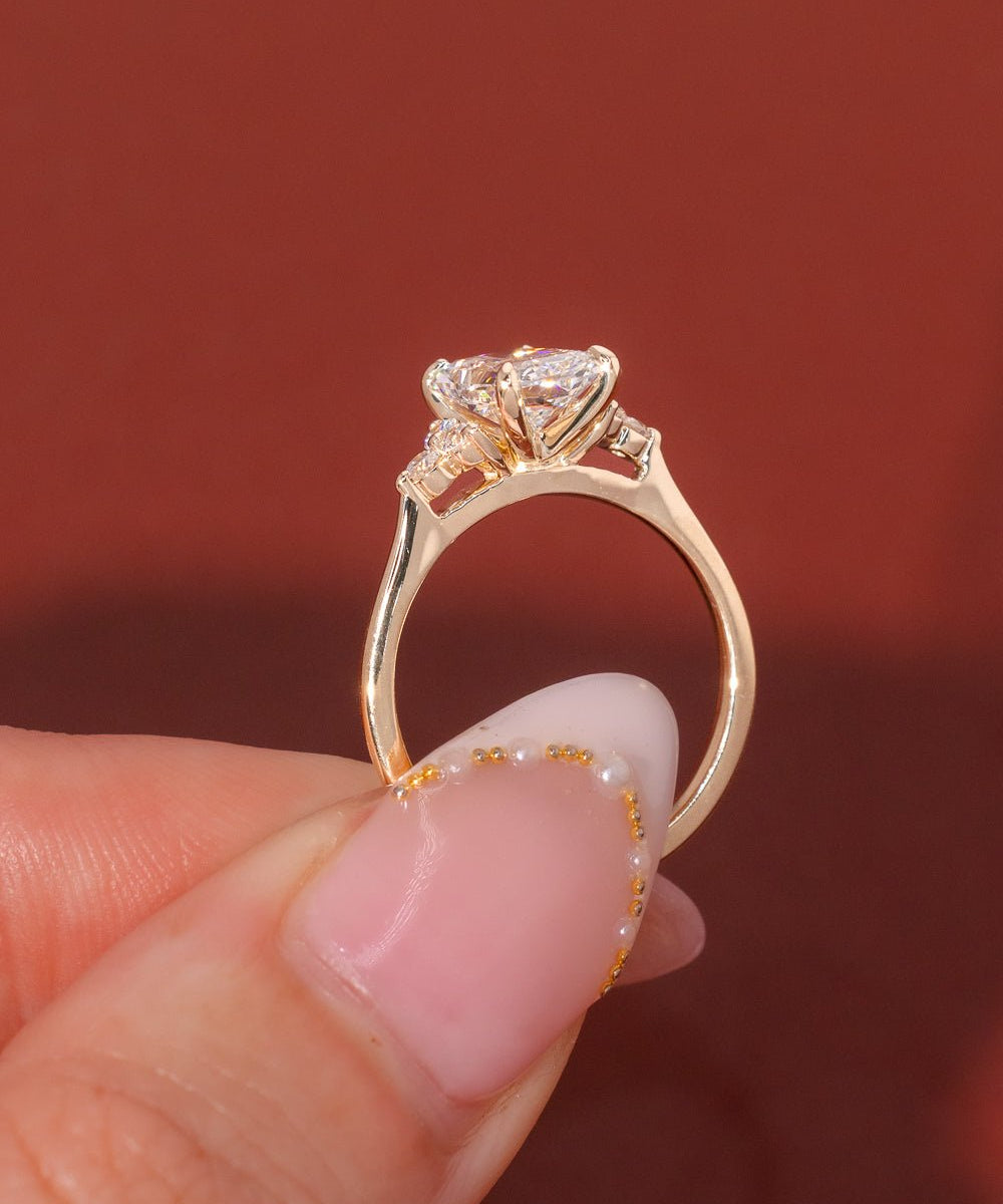 1.71ct E - VVS2 Radiant Lab Diamond Lindsey - PBD Engagement Rings