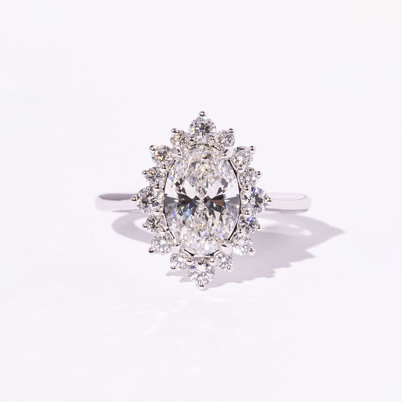 1.71ct F-VS1 Oval Lab Diamond Duchess Engagement Rings Princess Bride Diamonds 