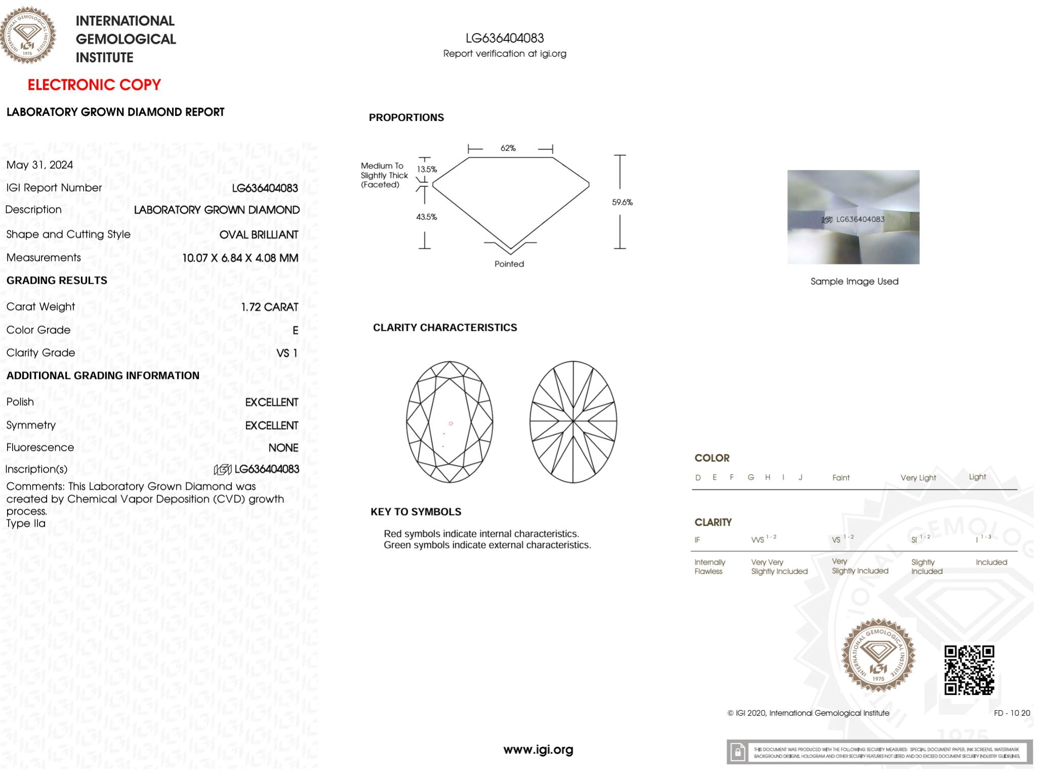 1.72 Carat E-VS1 Oval Lab Grown Diamond - IGI (#49954) Loose Diamond Princess Bride Diamonds 