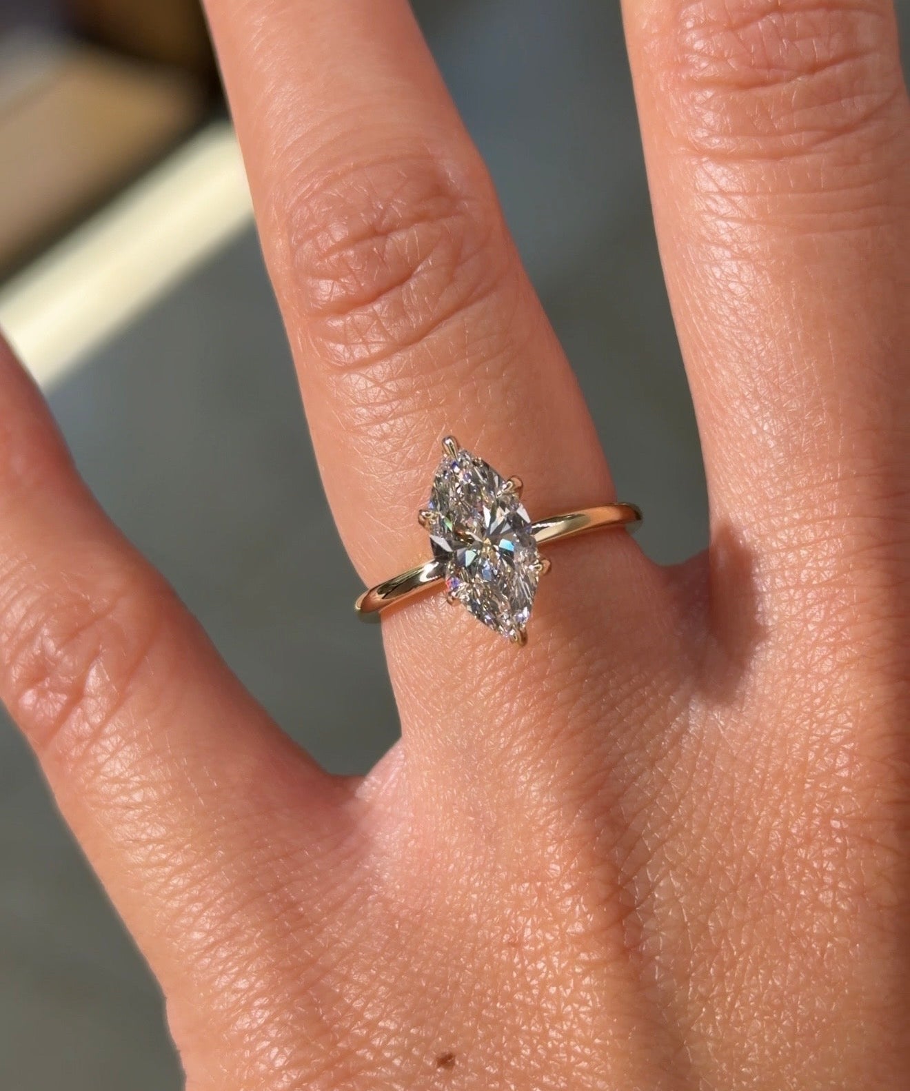 1.72ct D - VS1 Marquise Lab Diamond Juliette - PBD Engagement Rings