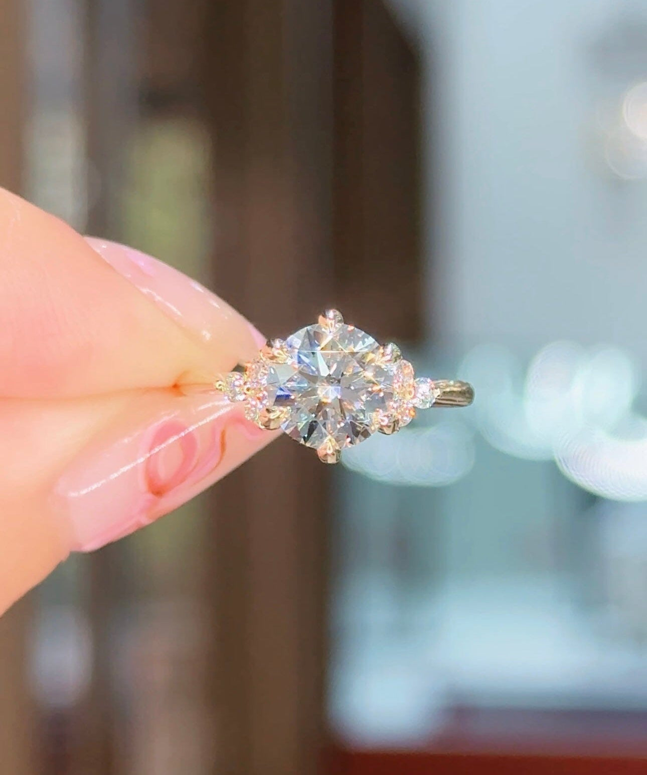 1.72ct D-VS1 Round Lab Diamond Lindsey Engagement Rings Princess Bride Diamonds 