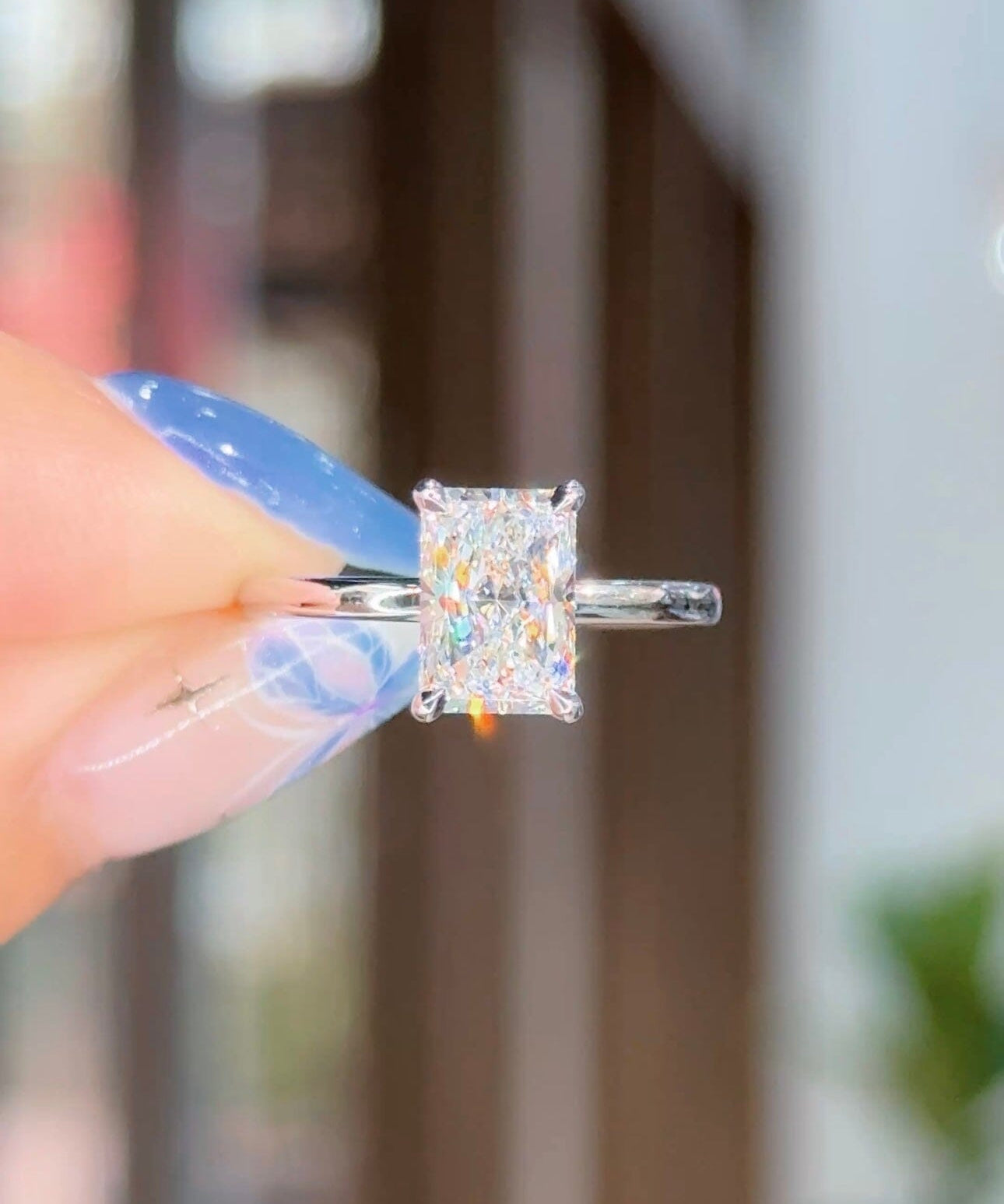 1.73ct D-VS1 Radiant Lab Diamond Leah Engagement Rings Princess Bride Diamonds 