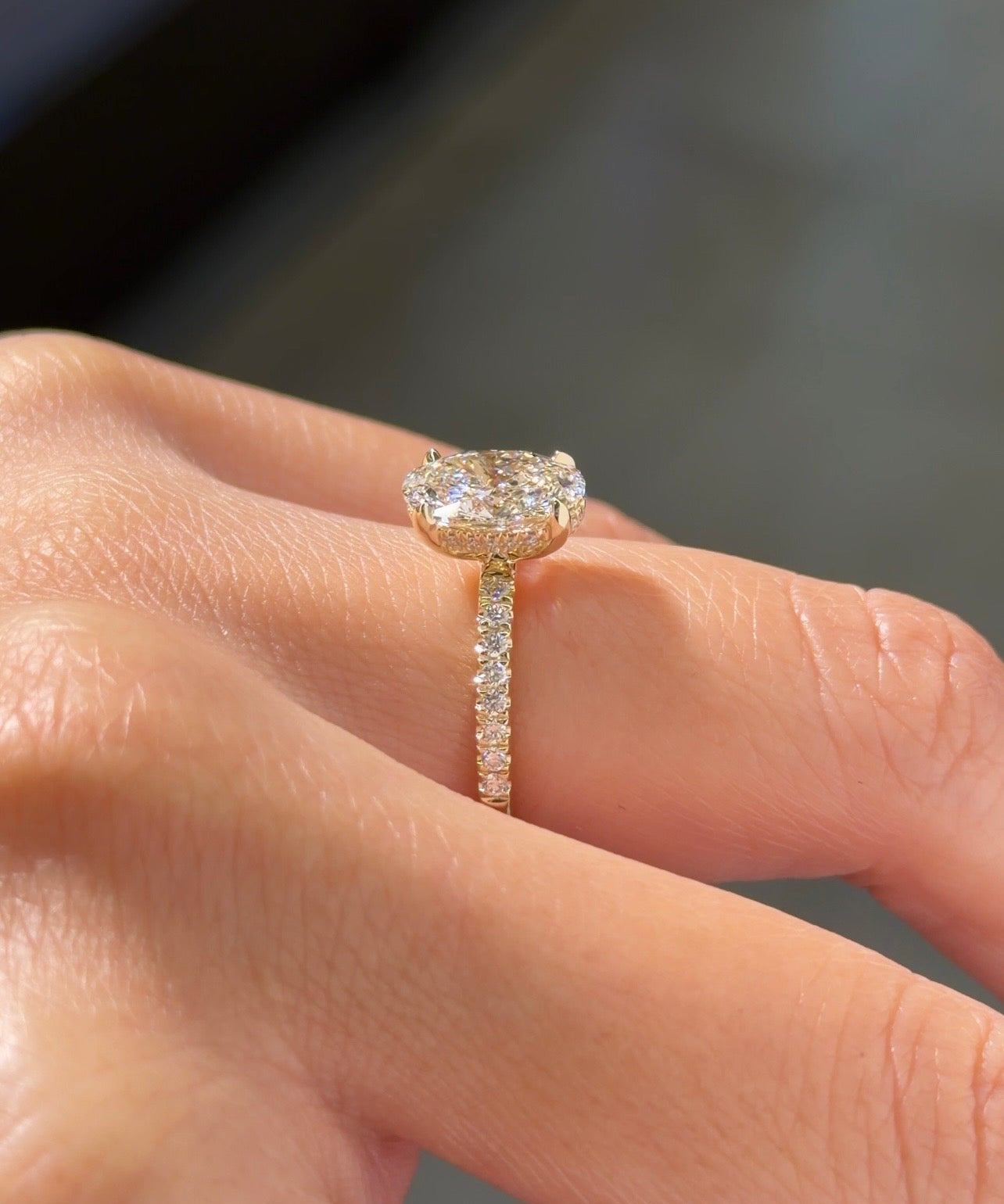 1.74ct E-VS1 Oval Lab Diamond Kayla - PBD Engagement Rings