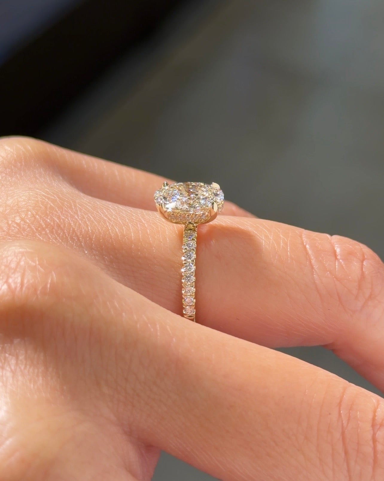 1.74ct E-VS1 Oval Lab Diamond Kayla - PBD Engagement Rings