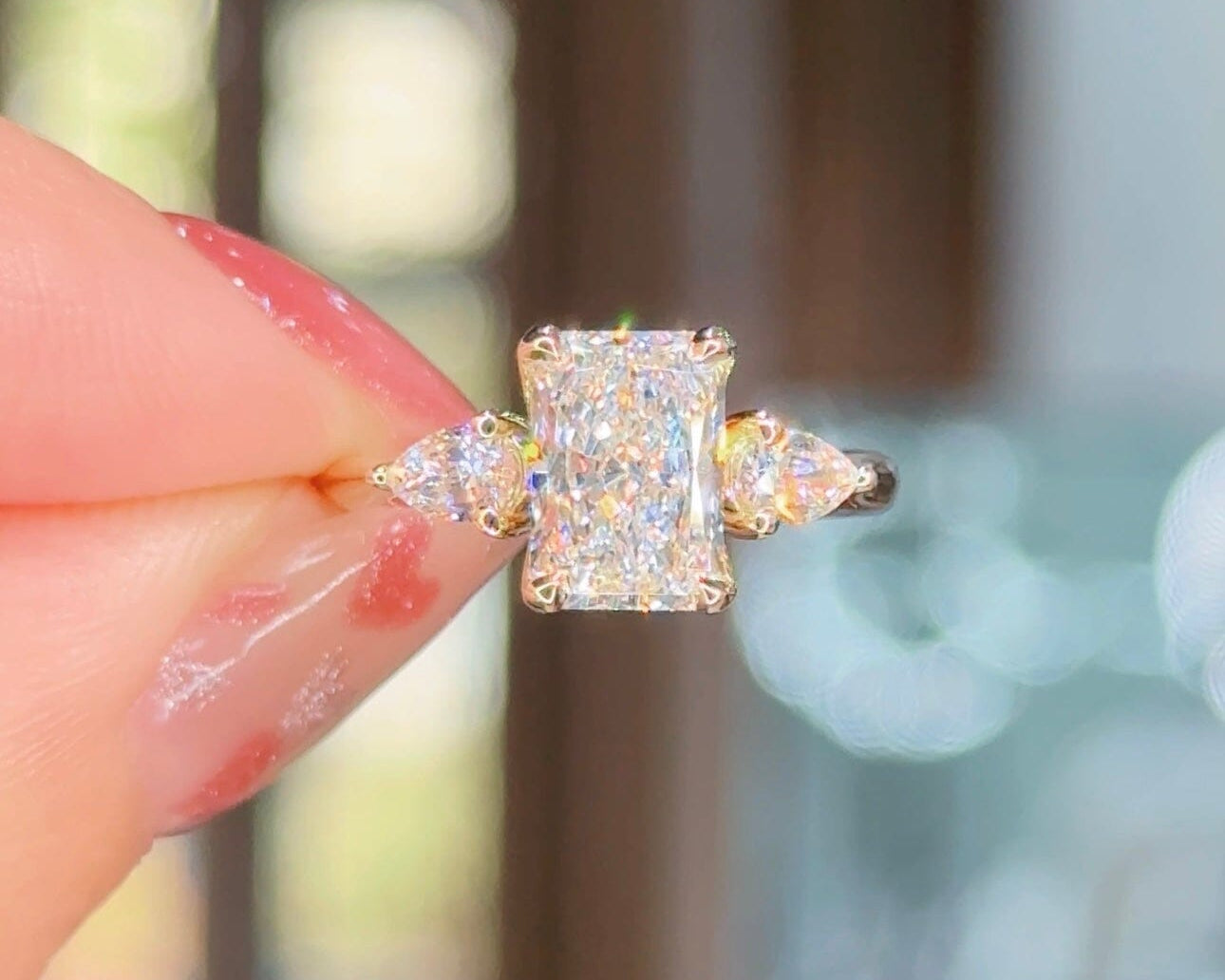 1.75ct D-VS1 Radiant Lab Diamond Lisa Engagement Rings Princess Bride Diamonds 