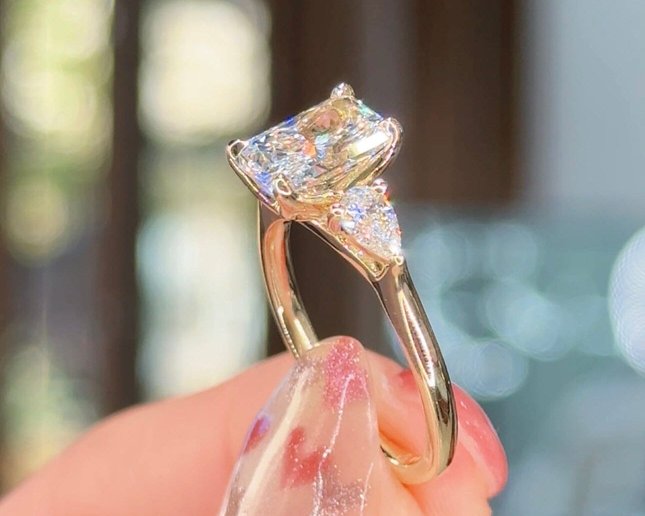 1.75ct D-VS1 Radiant Lab Diamond Lisa Engagement Rings Princess Bride Diamonds 