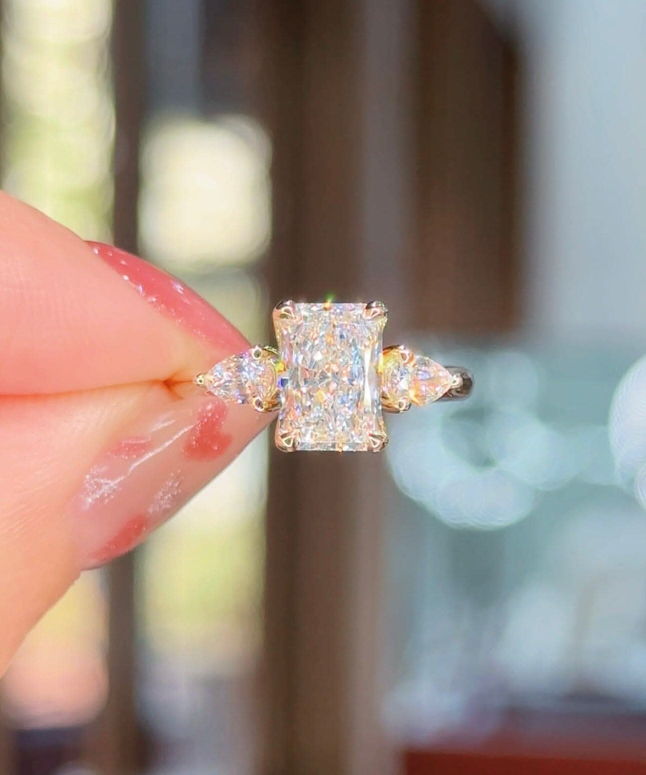 1.75ct D - VS1 Radiant Lab Diamond Lisa - PBD Engagement Rings