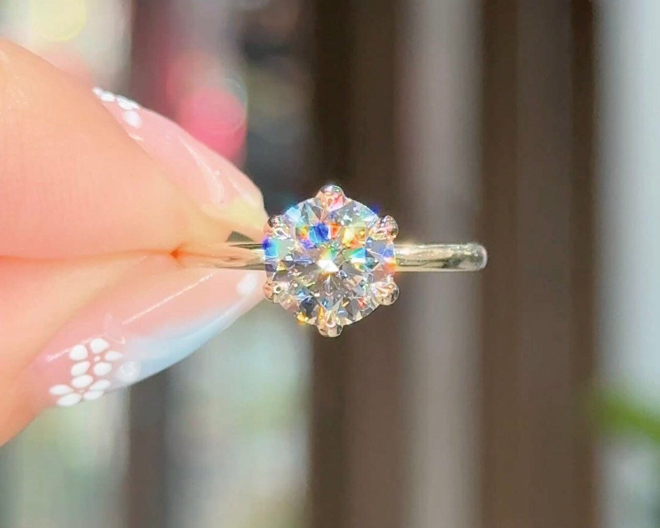 1.75ct D-VS1 Round Lab Diamond Caraline Engagement Rings Princess Bride Diamonds 