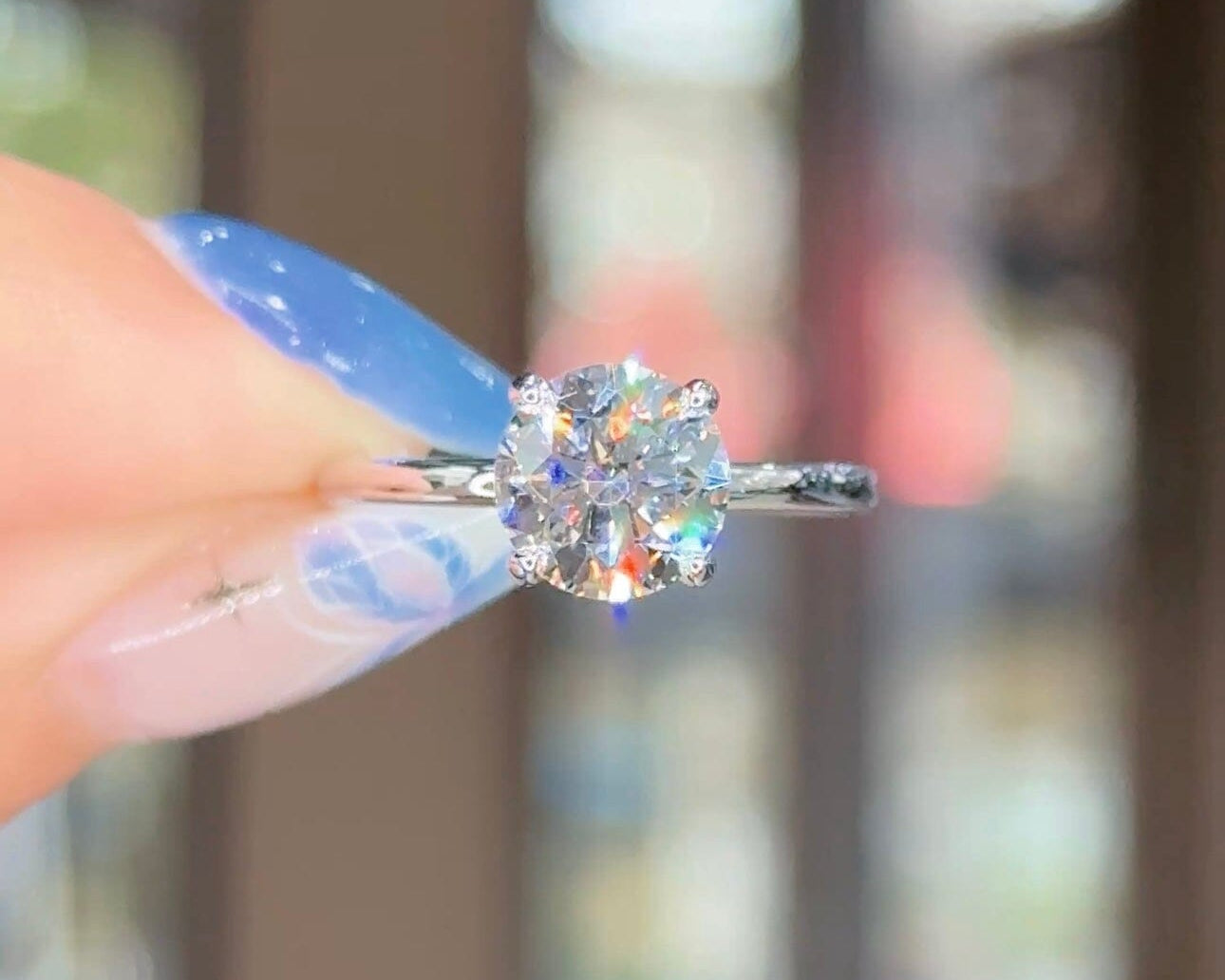 1.75ct D-VS1 Round Lab Diamond Stephanie Engagement Rings Princess Bride Diamonds 