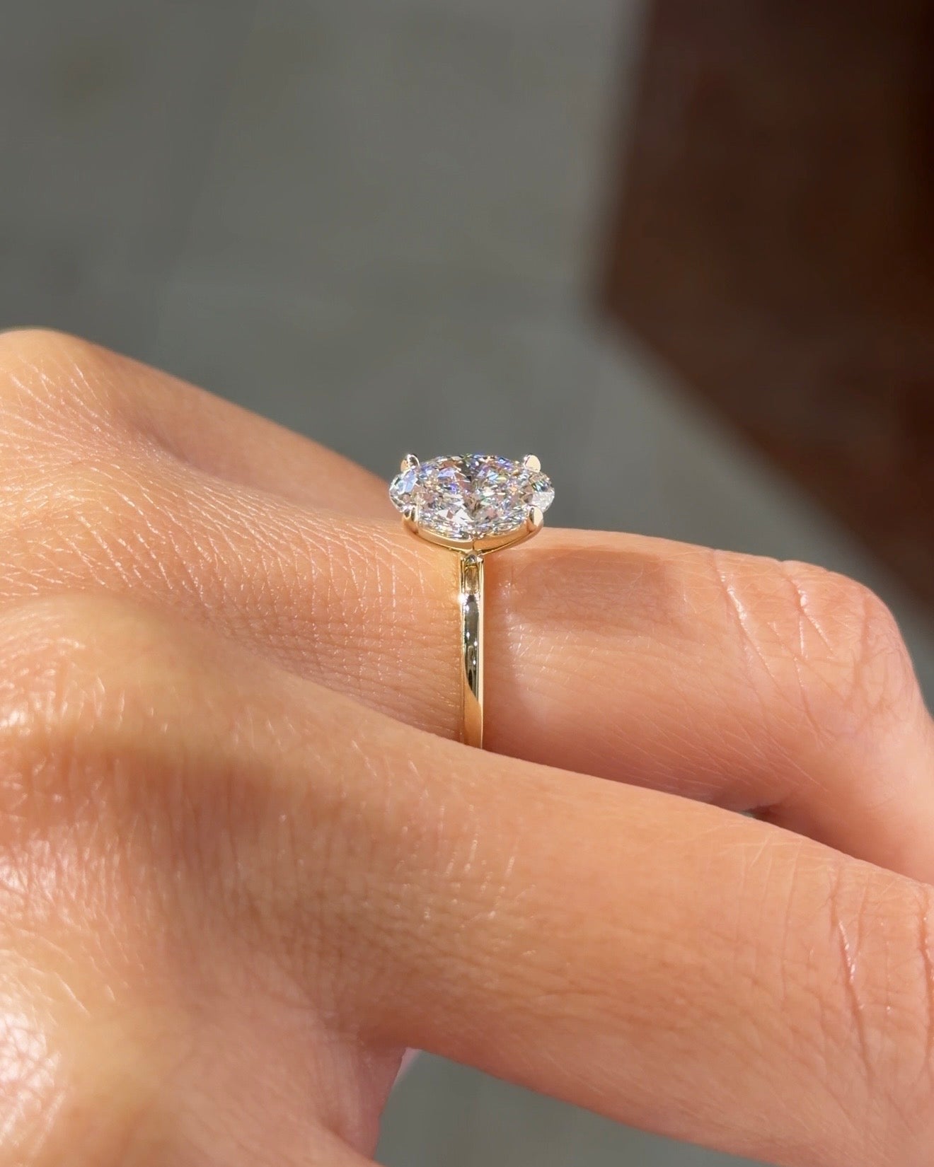 1.77ct D - VVS2 Oval Lab Diamond Juliette - PBD Engagement Rings
