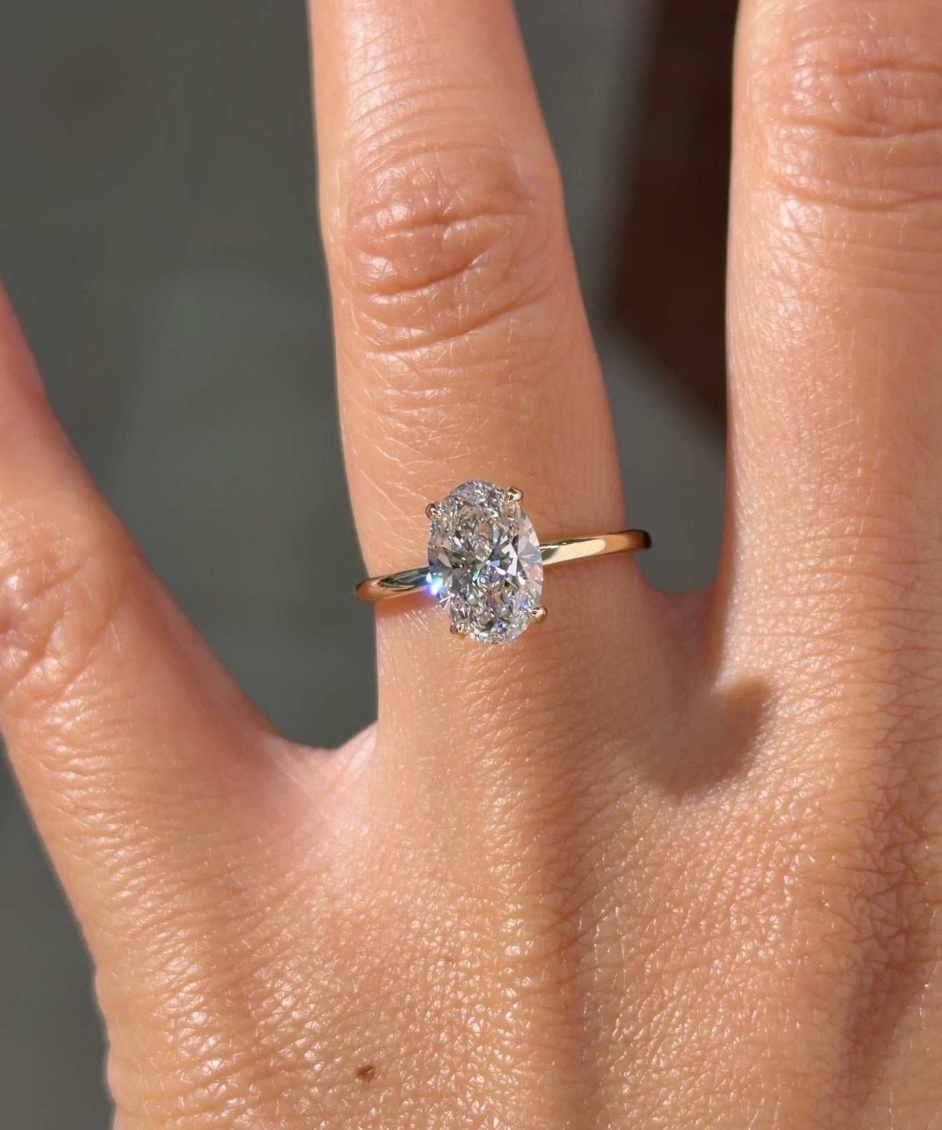 1.77ct D - VVS2 Oval Lab Diamond Juliette - PBD Engagement Rings
