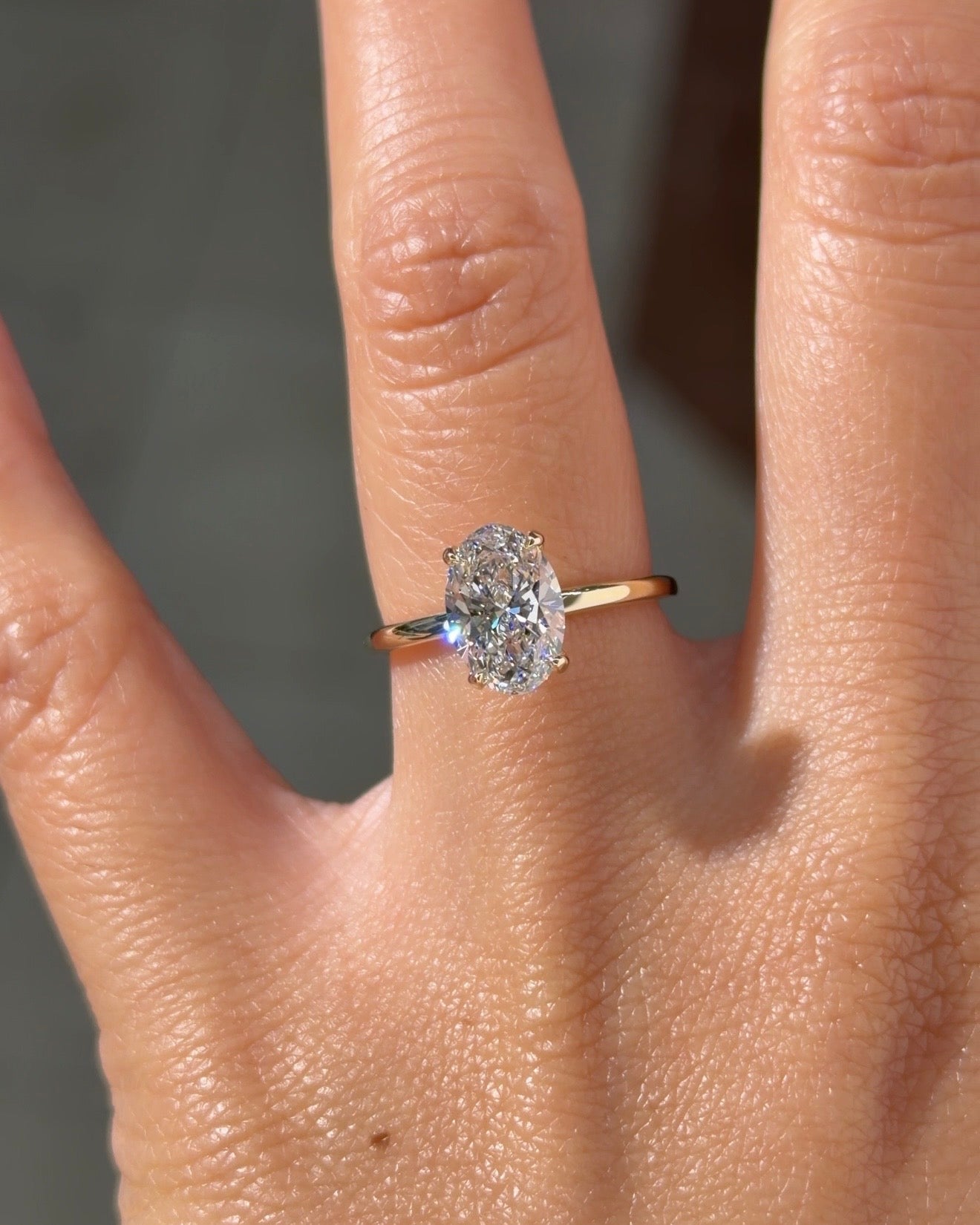 1.77ct D - VVS2 Oval Lab Diamond Juliette - PBD Engagement Rings