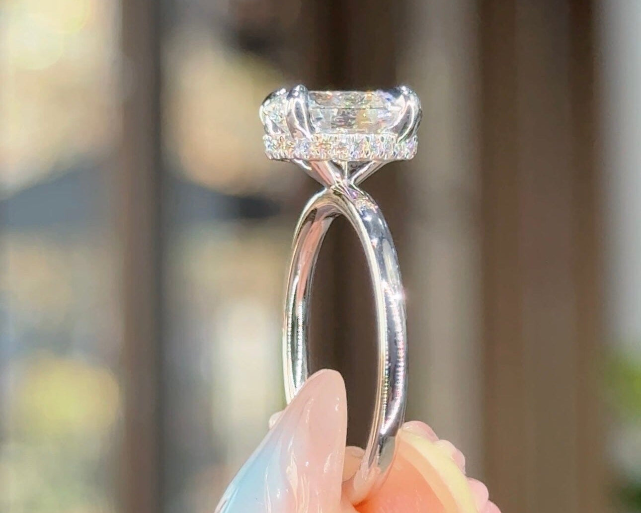 1.78ct D-VS1 Oval Lab Diamond Stephanie Engagement Rings Princess Bride Diamonds 