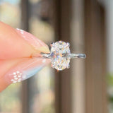 1.78ct D-VS1 Oval Lab Diamond Stephanie Engagement Rings Princess Bride Diamonds 