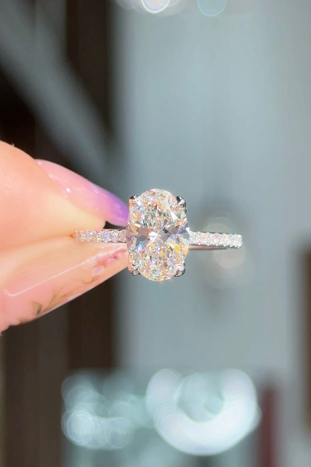 1.79ct F-VS1 Oval Lab Diamond Isabela Engagement Rings Princess Bride Diamonds 