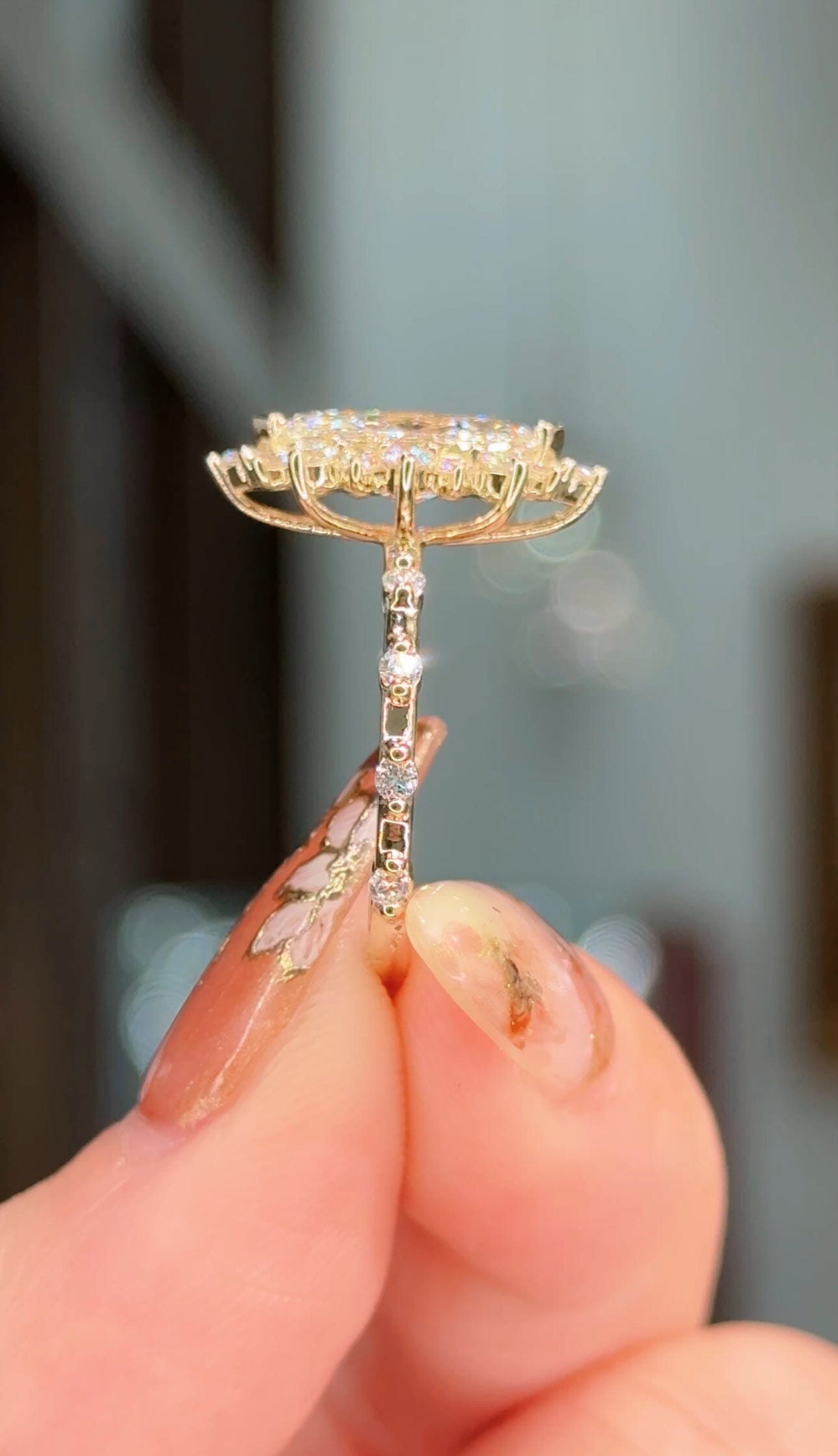 1.80ct F-VVS1 Marquise Lab Diamond Kaia Engagement Rings Princess Bride Diamonds 