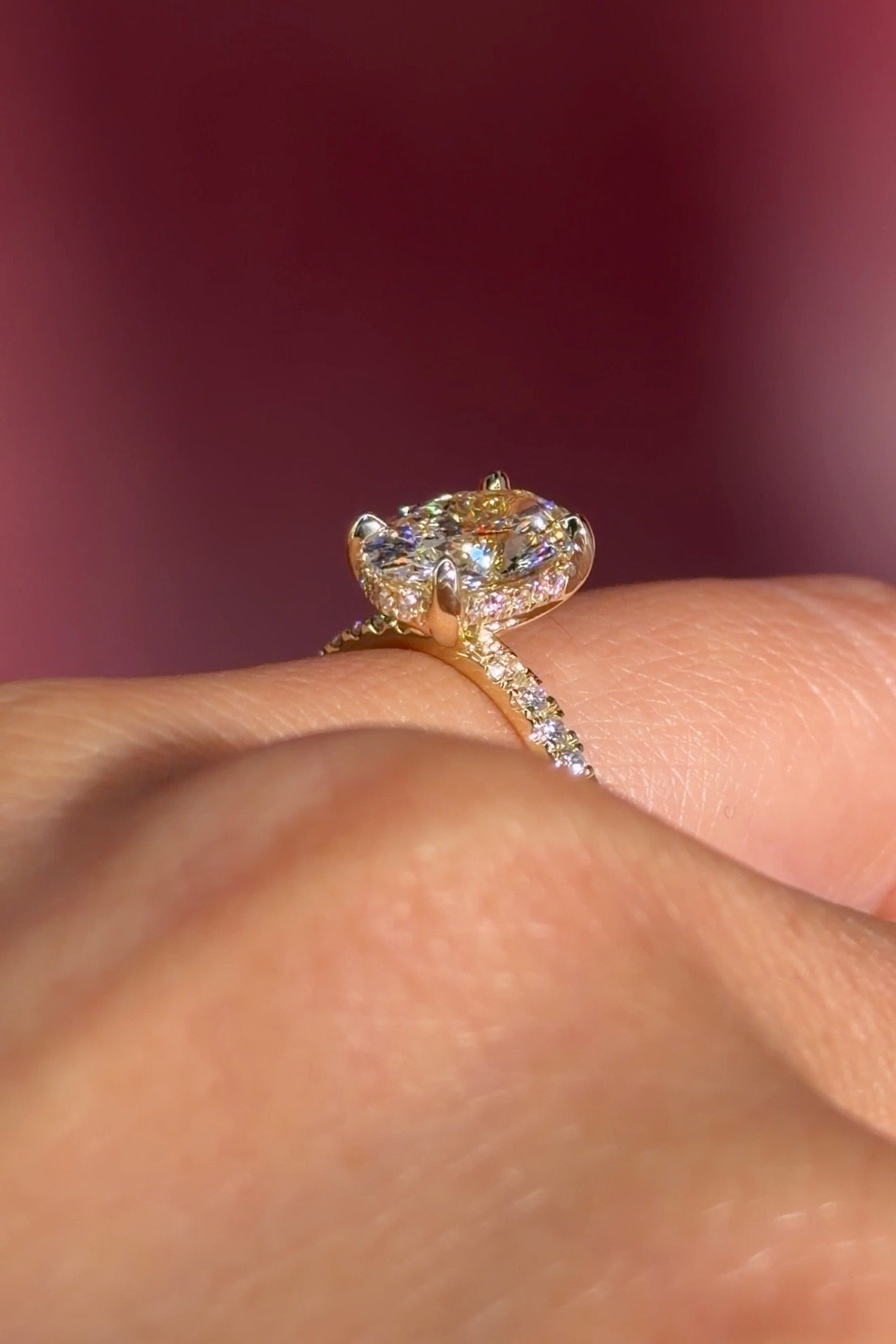 1.82ct D - VS1 Oval Lab Diamond Kayla - PBD Engagement Rings